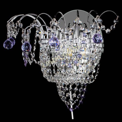 Бра Агата №3 фиолетовая в Подольске Гусь Хрустальный