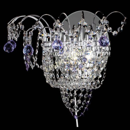 Бра Агата №3 фиолетовая в Подольске Гусь Хрустальный