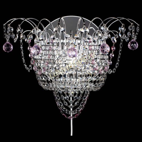 Бра Агата №3 розовая в Подольске Гусь Хрустальный