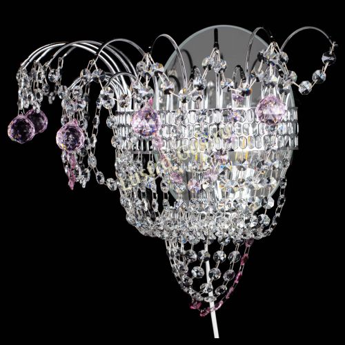 Бра Агата №3 розовая в Подольске Гусь Хрустальный