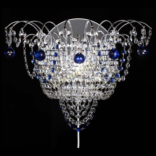 Бра Агата №3 синяя в Подольске Гусь Хрустальный