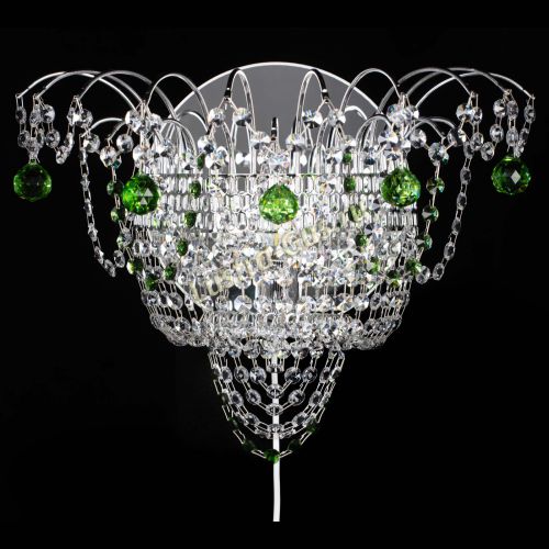 Бра Агата №3 зеленая в Подольске Гусь Хрустальный