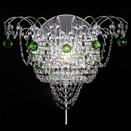 Бра Агата №3 зеленая в Подольске Гусь Хрустальный