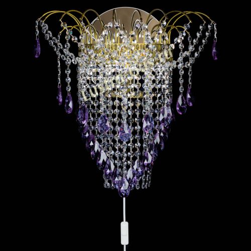 Бра Агата №4 под бронзу Фиолетовая в Подольске Гусь Хрустальный