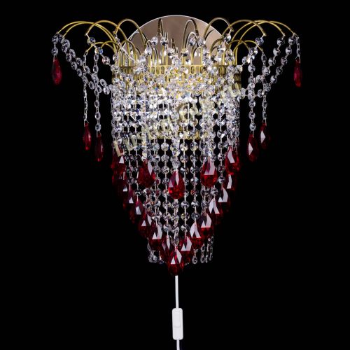 Бра Агата №4 под бронзу Красная в Подольске Гусь Хрустальный