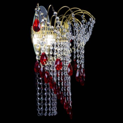 Бра Агата №4 под бронзу Красная в Подольске Гусь Хрустальный