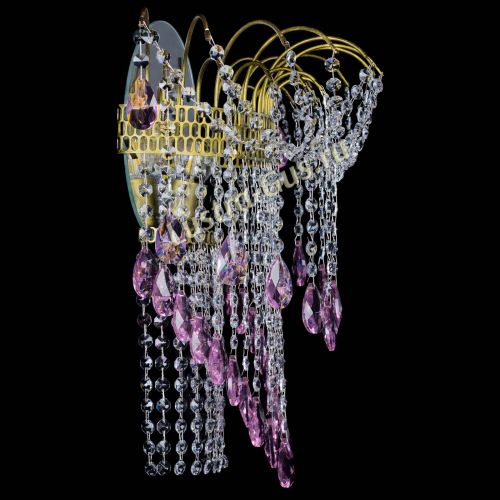 Бра Агата №4 под бронзу Розовая в Подольске Гусь Хрустальный