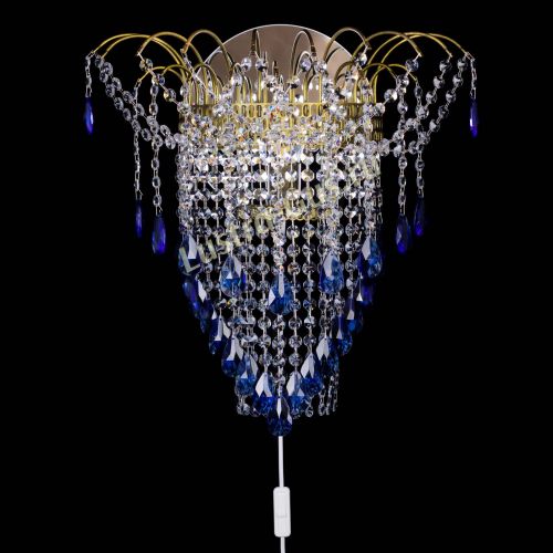 Бра Агата №4 под бронзу Синяя в Подольске Гусь Хрустальный