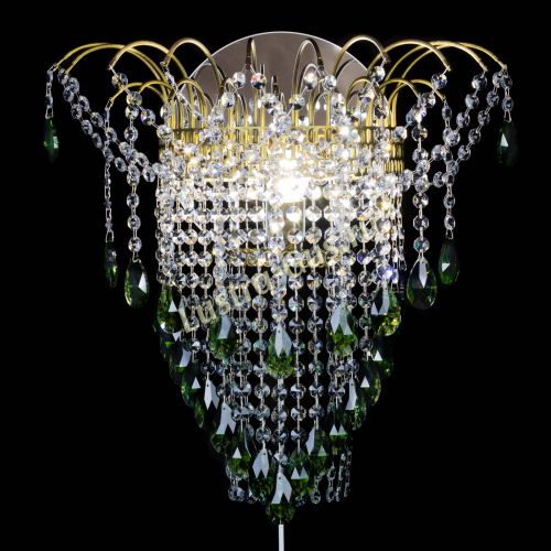 Бра Агата №4 под бронзу Зеленая в Подольске Гусь Хрустальный