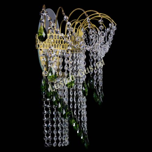 Бра Агата №4 под бронзу Зеленая в Подольске Гусь Хрустальный