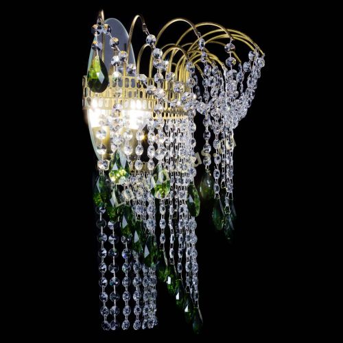 Бра Агата №4 под бронзу Зеленая в Подольске Гусь Хрустальный