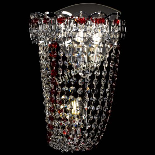 Бра Астра ажур №2 красная в Подольске Гусь Хрустальный