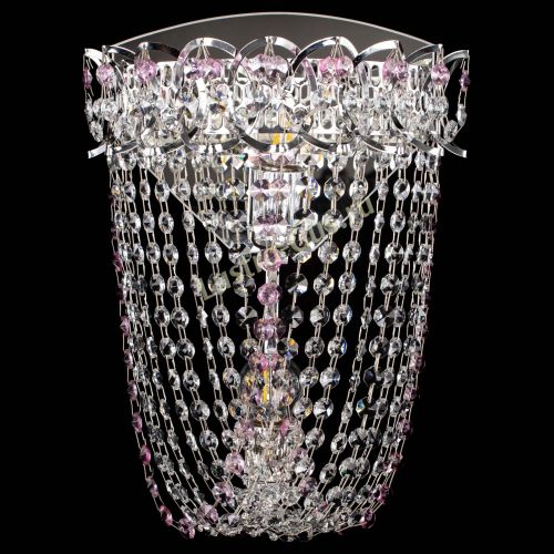 Бра Астра ажур №2 розовая в Подольске Гусь Хрустальный