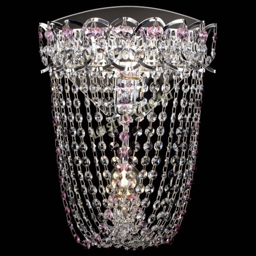 Бра Астра ажур №2 розовая в Подольске Гусь Хрустальный