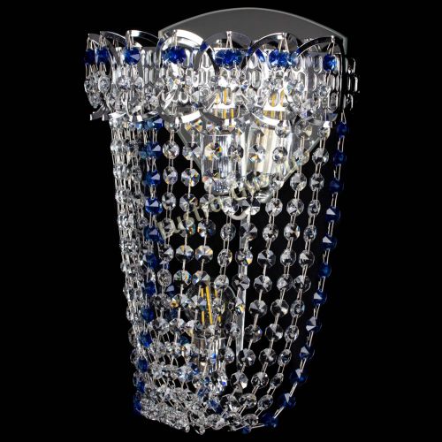 Бра Астра ажур №2 синяя в Подольске Гусь Хрустальный