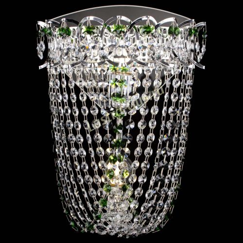 Бра Астра ажур №2 зеленая в Подольске Гусь Хрустальный