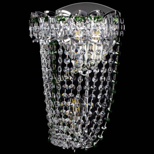 Бра Астра ажур №2 зеленая в Подольске Гусь Хрустальный