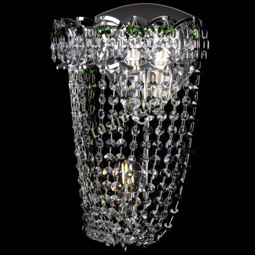 Бра Астра ажур №2 зеленая в Подольске Гусь Хрустальный