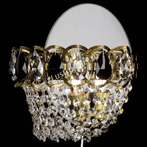 Бра Астра ажур под бронзу черная в Подольске Гусь Хрустальный