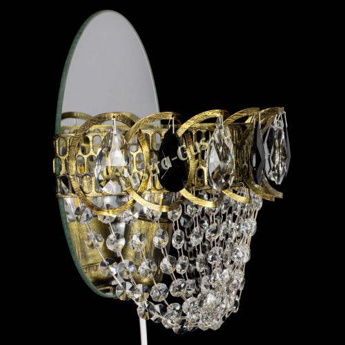 Бра Астра ажур под бронзу черная в Подольске Гусь Хрустальный