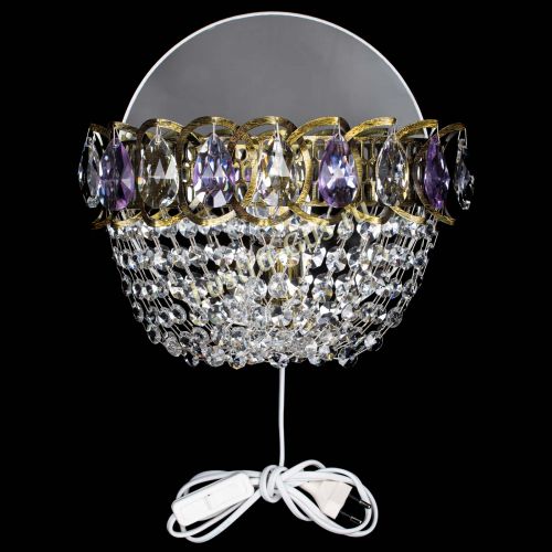 Бра Астра ажур под бронзу фиолетовая в Подольске Гусь Хрустальный