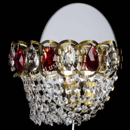 Бра Астра ажур под бронзу красная в Подольске Гусь Хрустальный