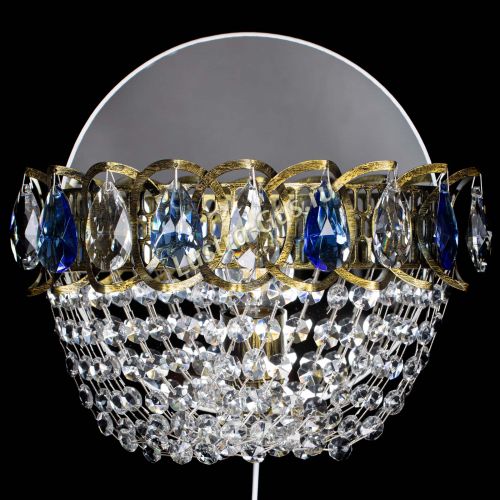 Бра Астра ажур под бронзу синяя в Подольске Бра Астра ажур под бронзу синяя в Подольске