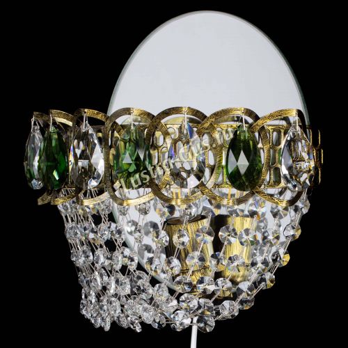 Бра Астра ажур под бронзу зеленая в Подольске Гусь Хрустальный