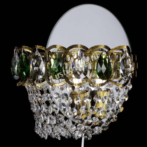 Бра Астра ажур под бронзу зеленая в Подольске Гусь Хрустальный