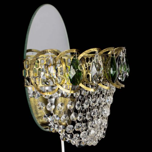 Бра Астра ажур под бронзу зеленая в Подольске Гусь Хрустальный