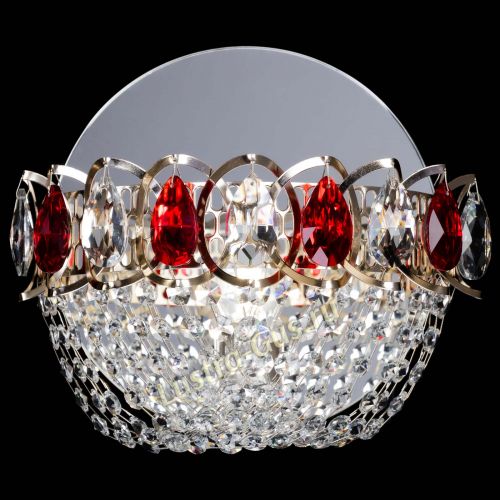 Бра Астра ажур красная в Подольске Гусь Хрустальный