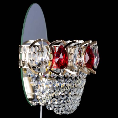 Бра Астра ажур красная в Подольске Гусь Хрустальный