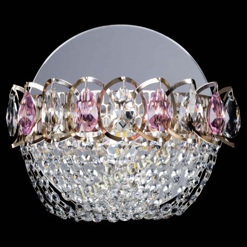 Бра Астра ажур розовая в Подольске Гусь Хрустальный