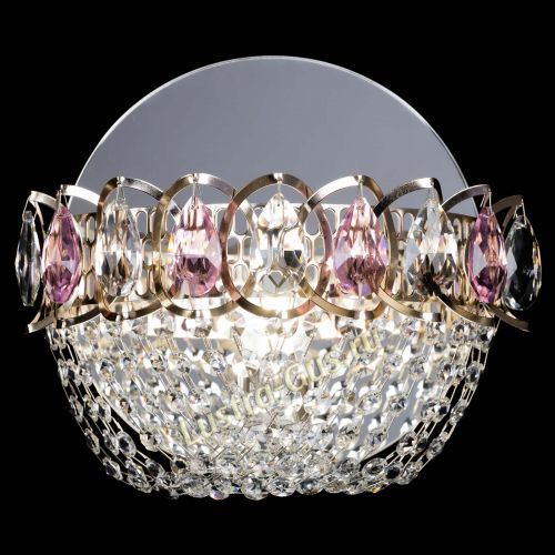 Бра Астра ажур розовая в Подольске Гусь Хрустальный