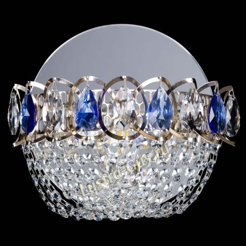 Бра Астра ажур синяя в Подольске Гусь Хрустальный