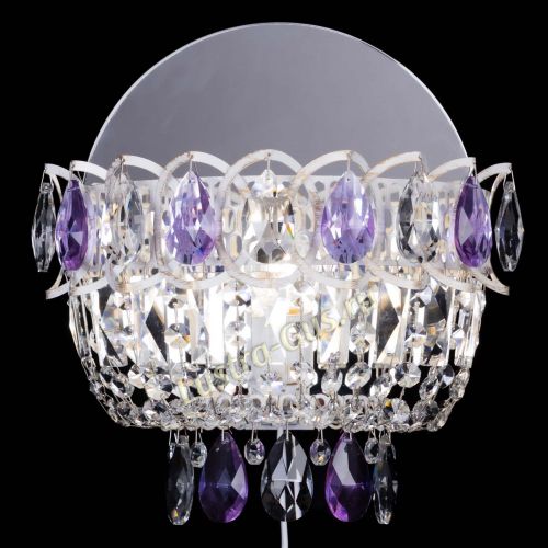 Бра Астра Фиолетовая белая в Подольске Гусь Хрустальный