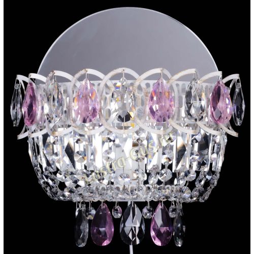 Бра Астра Розовая белая в Подольске Гусь Хрустальный