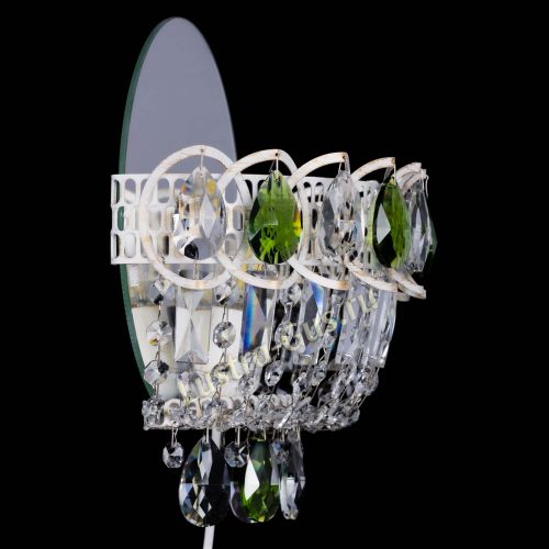 Бра Астра Зеленая белая в Подольске Гусь Хрустальный