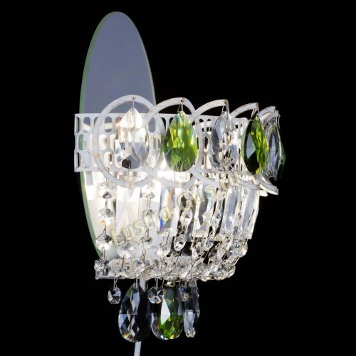 Бра Астра Зеленая белая в Подольске Гусь Хрустальный