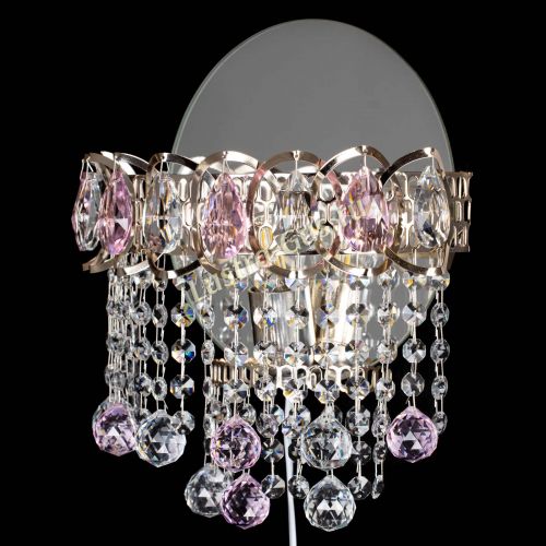 Бра Астра Капель шар 30 Розовая в Подольске Гусь Хрустальный