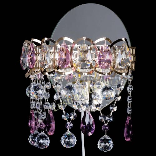 Бра Астра Паутинка розовая в Подольске Гусь Хрустальный