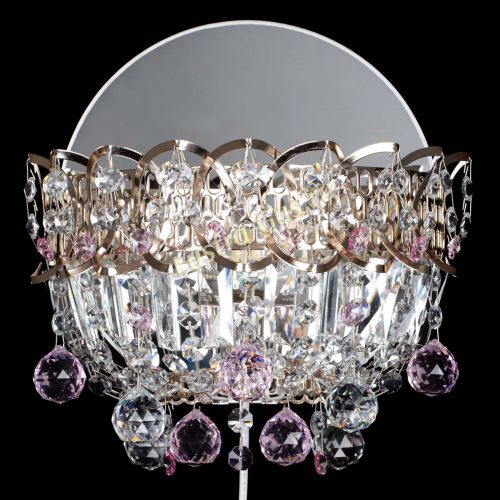 Бра Астра пластинка шар Розовая в Подольске Гусь Хрустальный