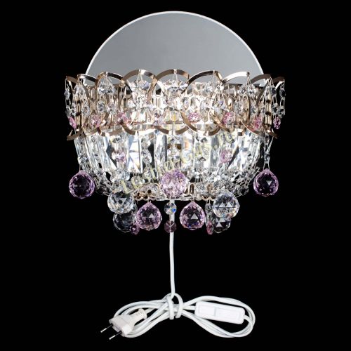 Бра Астра пластинка шар Розовая в Подольске Гусь Хрустальный