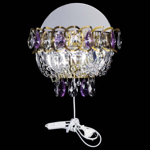 Бра Астра Фиолетовая под бронзу в Подольске Гусь Хрустальный