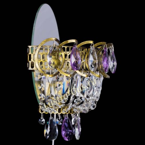 Бра Астра Фиолетовая под бронзу в Подольске Гусь Хрустальный
