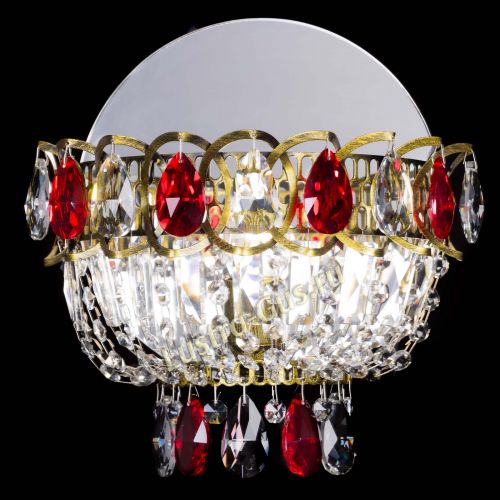 Бра Астра Красная под бронзу в Подольске Гусь Хрустальный