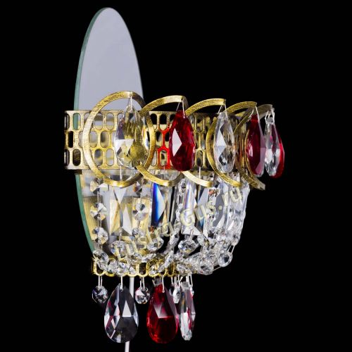 Бра Астра Красная под бронзу в Подольске Гусь Хрустальный