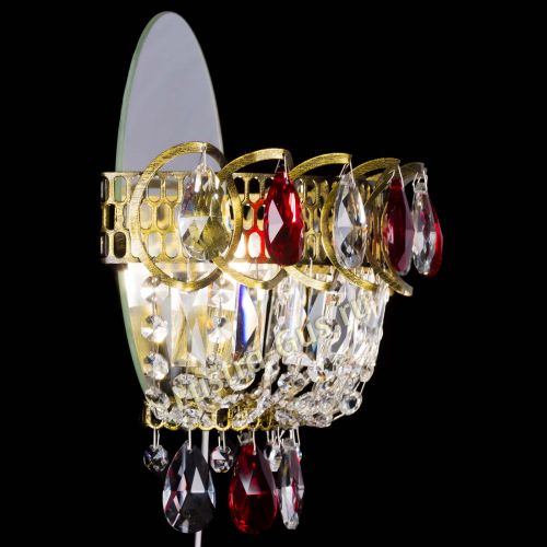 Бра Астра Красная под бронзу в Подольске Гусь Хрустальный