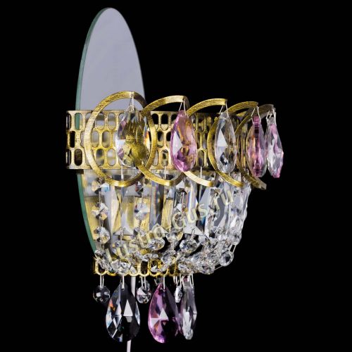 Бра Астра Розовая под бронзу в Подольске Гусь Хрустальный