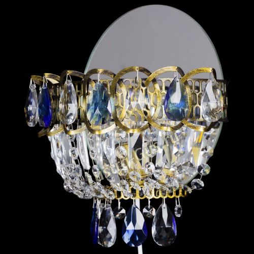 Бра Астра Синяя под бронзу в Подольске Гусь Хрустальный